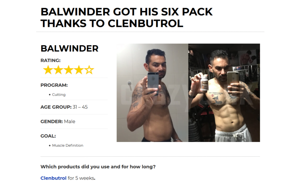 Clenbuterol Results
